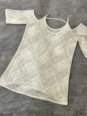 White Swimsuit Cover-Up Dress 
Size L